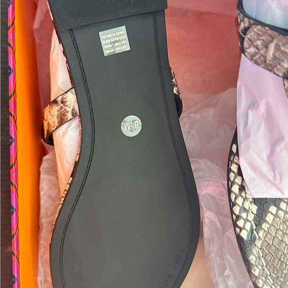 *NEW* Tory Burch Miller Snake Print Leather sandal - Picture 2 of 6